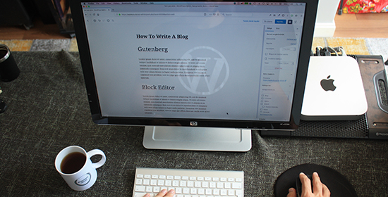 un développeur wordpress freelance au travail